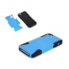 New Walleva Blue Shock Resistant Case For iPhone 5/5S - Mesh Style
